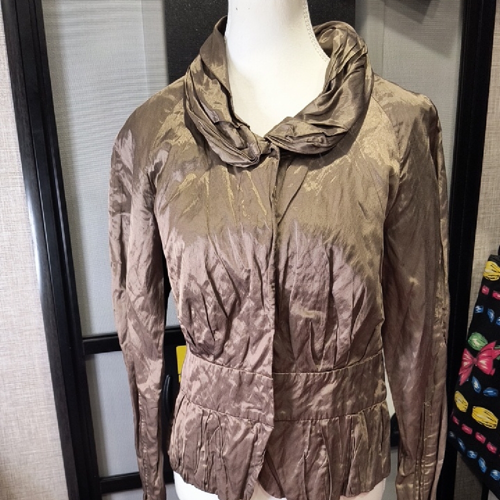 Kenneth Cole New York Metallic Brown Blazer
